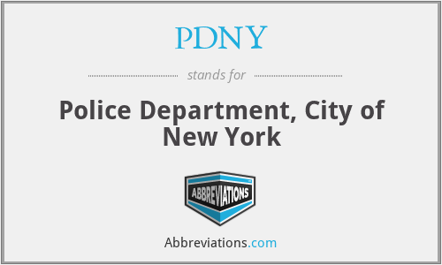 What is the abbreviation for police department, city of new york?